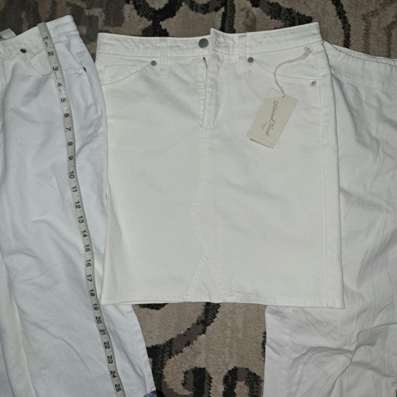 BUNDLE SALE of 5! Sz4-Crop White Jeans-NWT IVORY Skirt - Eddie Bauer Blue - Picture 3 of 6